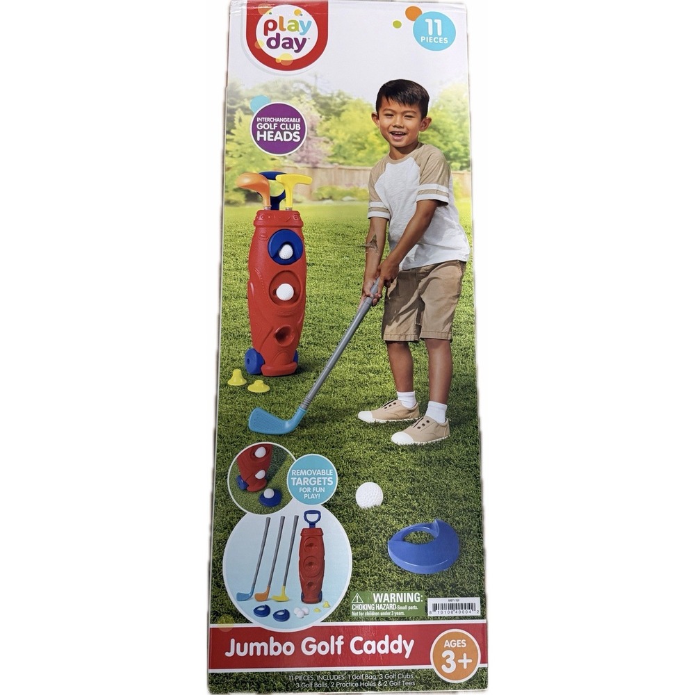 Play Day Jumbo Golf Caddy Outdoor Toy Set for Kids Ages 3+ Age‎ Level 3-4 Years